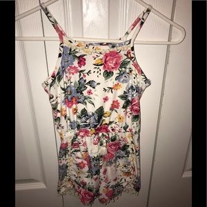Girls floral romper